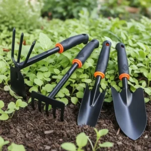Gardening Shovel Flower planting Tools Home Use Vegetable growing Set Succulent cultivation Stainless Steel Spade Hoe Rubber