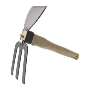 Gardening Tools Weeding Stainless Steel Blade Small Hoe Wooden Handle Multi Functional Outdoor Digging Rake Pickaxe