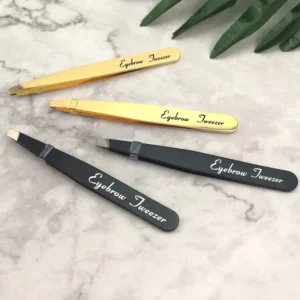 Gold Black Eyebrow Tools Eyebrow Tweezers Private Label Brow Plucker Vendor
