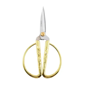 Gold Plated Dragon and Phoenix Relief Design Bonsai Scissors Chinese Shears Household Traditional Scissors