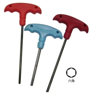 Good Quality 1.5mm-10mm Hex Key Wrench T Shaped Hexagonal Steel Wrench with Plastic Handle
