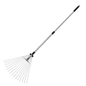 Grass Rake Flat Ground Leaf Sweeper Lawn Iron Claw Agricultural Tool Leaf Rake Adjustable Round headed Nails 40cm Handle