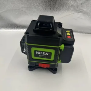 Green Beam 360 Degree Horizontal Vertical 5 Dot 4D Self Leveling Rotary Laser Level Rechargeable Li Ion Industrial DIY 1 Year