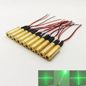 Green Line Laser Module 520nm 5mw Mini Diode Glass Material Dot Line Crosshair for Retail and Industry