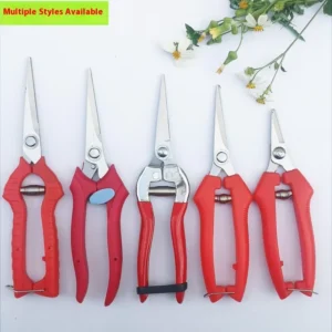 Green Plant Pruning Scissors Fruit Tree and Grape Pruner with Picking Tool for Potted Garden Care