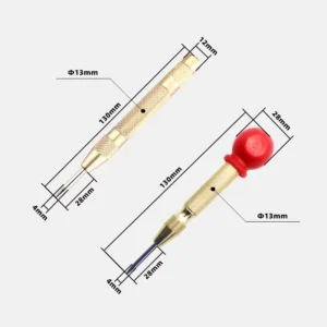 Grip V Shaped Centering Punch with Knob Shaped Handle Rust Free Semi Automatic Metal Drill Positioner
