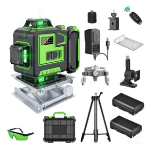 Guande YQ003G 360 Degree Rotating 3D Green Industrial Construction Tool Self Leveling 12V Lithium Battery 16 Dot Laser Level
