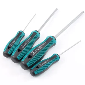 H1.5 H8 Black PP Handle 50mm Ball End Hex Allen Key Wrench Set Industrial Grade Adjustable Torque Chrome Finish Mini Screwdriver