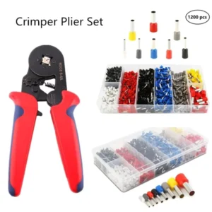 HSC8 6 4 Adjustable Terminal Crimping Pliers Automatic Cable Wire Stripper Stripping Crimper Tool With 1200 Terminals Kit