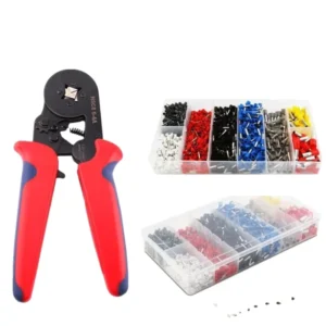 HSC8 6 4 Adjustable Terminal Crimping Pliers Automatic Cable Wire Stripper Stripping Crimper Tool with 1200 Terminals Kit