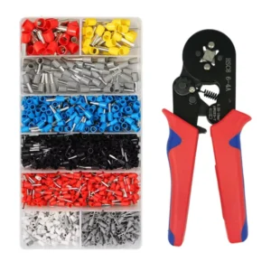 HSC8 6 4 Terminal Crimping Pliers Wire Stripper Crimper Ferrule Crimping Tool Pliers Set With 1200 Terminals Kit