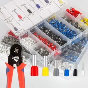 HSC8 6 4A 23 7AWG Electrical 1200PCS Terminal Ratchet Tubular Crimper Plier Wire Ferrule Crimping Tool Kit