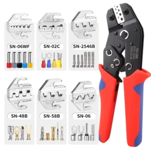 HSC8 SJ-D2 SN-58B Pliers Set Wire Stripper Crimper Cutter for Electrical Terminals Solar PV Connectors and Automotive Wiring