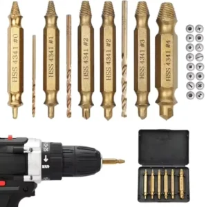 HSS Quick Small Damaged Screw Extractor Kit Metric Drill Bit Bolt Screw Remover