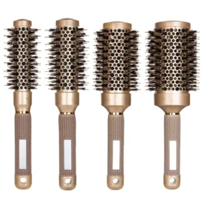 Hair Styling Brush Boar Bristle with Anti Slip Grip 4 Sizes Available Ready Stock Logo Customization Roller Brush