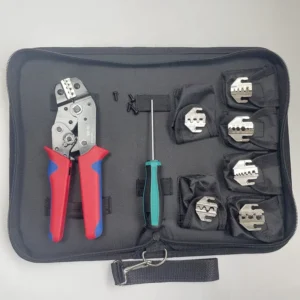 Hand Crimping Tool SN 58B Plier with 7 Changeable Jaws for Mini Dupont Connector Insulated Wire Ferrule Terminals Crimpers Kit
