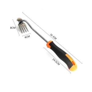 Hand Hoe Garden Tool Grass Pulling Tool Rake Horticultural and Weed Removal Tool Grass Hooking and Drafting Seedling Remover