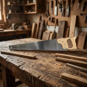 Hand Saw with Wooden Handle Precision Ground Teeth for Smooth Cutting Ideal for Carpentry & Construction