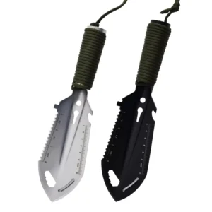 Hand Spade Multi-function Garden Tool Wild Harvesting Sea Catching Soil Digging Planting Mini Shovel Paracord Roll Handle