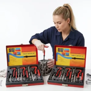 Hand Tools Sets 131 Wrench Socket Tool Sets Big Thread Hole Repair Tool Kit Smooth Surface Without Burrs Long Lasting Use