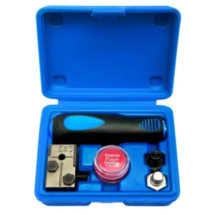 Handheld 3/16in Double Flaring Tool for Automotive Brake Lines Blue PVC Hard Universal Fit for Motorcycle Truck
