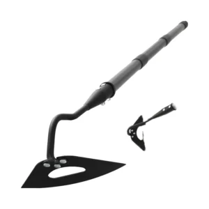 Hardened Hollow Garden Hoe with Long Steel Handle (55″) Heavy Duty Metal Construction 23cm Blade Width Rustproof 1 Year Warranty