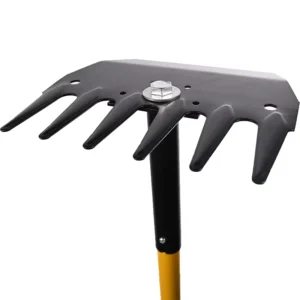 Heavy Duty 6 Tooth Metal Fire Rake Iron Forestry Rake for Fire fighting and Digging Wildfire Line
