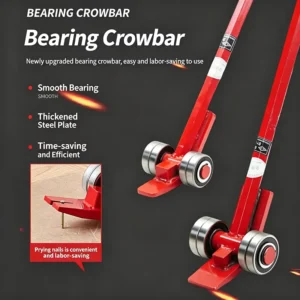 Heavy Duty Bearing Crowbar Roller for Machinery Moving Equipment Lifting Industrial Pry Bar Tool
