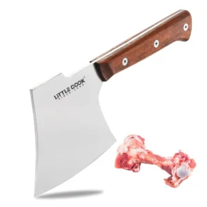 Heavy Duty Butcher Axe Meat Cleaver Bone Cutting and Chopper Knife with Wood Handle Kitchen Knife