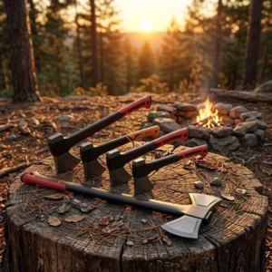 Heavy Duty Camping Axe with Ergonomic Non Slip Handle Portable Survival Hatchet for Wood Splitting and Outdoor Forestry