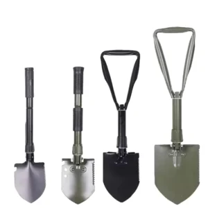 Heavy Duty Carbon Steel Camping Survival Gear Tools Entrenching Garden Shovel Multipurpose Folding Survival Shovel With Pick
