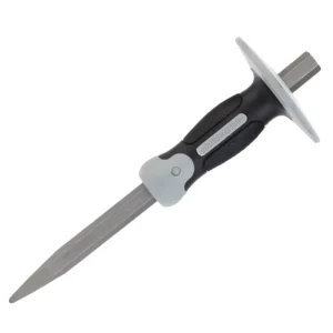 Heavy Duty Carving Chisel with Colored Handle and Hand Guard Industrial Grade for Stone Concrete Wall Demolition Masonry Work