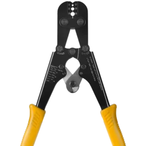 Heavy Duty Copper Lug Crimping Plier with Cutter Industrial Grade Wire Crimper for Cable Lugs Black Oxide Finish
