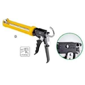 Heavy Duty Cordless Manual Caulking Gun with Cutter for DIY
