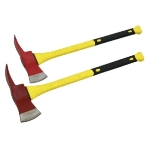 Heavy Duty Fiberglass Handle Axe with Dual Function Blade Multi Purpose Tool for Forestry and Gardening