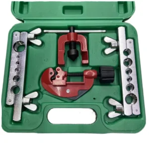Heavy Duty Manual Flaring Tool for Copper Aluminum Brass Tubes with Built In Cutter for Pipe Flaring