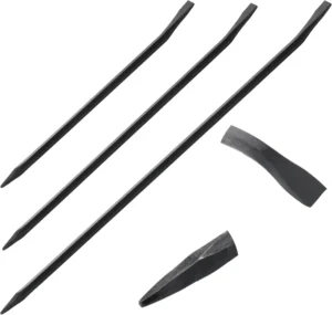 Heavy Duty Pulling Construction Rolling Head Hand Tool Flat Forged Steel Nailer Spudger Pack Jimmy Chisel Pry Wrecking Bars
