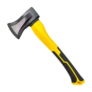 Heavy Duty Sharp Blade Camping Axe Polished Forged Steel Hatchet Shock Absorbing Fiberglass Handle Log Splitting Axe