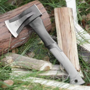 Heavy Duty Splitting Axe with Wedge Head High Carbon Steel Wood Splitting Maul with Anti Slip Fiberglass Handle Axe