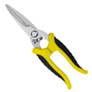 Heavy Duty Stainless Steel Bypass Pruner Shears Anti Slip Grip Right Handed Industrial Grade for Garden Plant Grafting Cutting