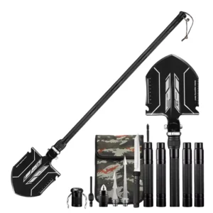 Heavy Duty Stainless Steel Folding Spade Shovel Detachable Design for Fishing Hunting Outdoor Camping DIY