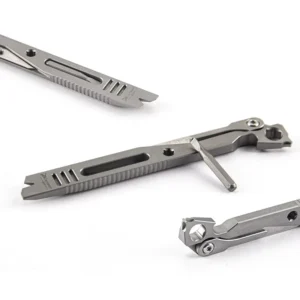 Heavy Duty Titanium EDC Tool Outdoor Gear Pry Bar with Screwdrivers and Knife Convenient Bottle Opener Included