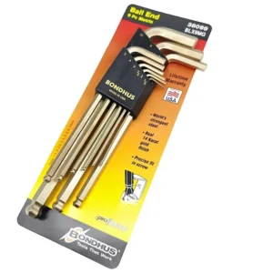 Hex Key Imported Metric Extended Hex Wrench S2 Alloy Tool Steel Pack of 9 Models 38046 38099 38092