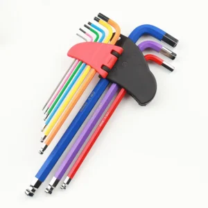 Hex Key Set 9PCS 1.5mm 10mm Colorful Metric Universal Ball Head Hex L Shape Allen Wrench Spanner Screwdriver Hand Tool Repairing