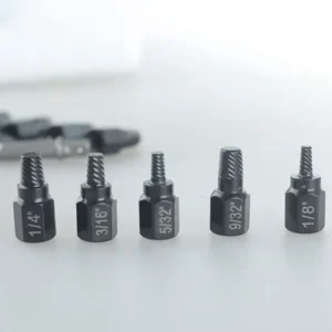 Hex Shank Rounded Bolt Remover Tools Screw Extractor Drill Bit Set Alloy Steel Damaged Screw Remover