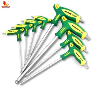 Hex Socket Head Screw Driver CRV Hex Wrench Long T Type Single Hex Key for Different Types of Allen Keys