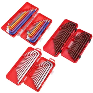Hexagon Six Flower L Shaped Ball Head Portable Manual Multi Purpose Wrench 9 Piece Set Colorful Ball End Hex Key