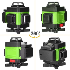 High Accuracy LD 4D Green Self-Leveling Laser Level Meter 360 Degree Horizontal Vertical 16 Lines Rotary Laser Level