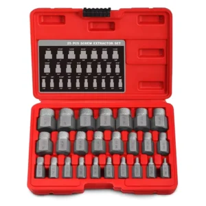 High Carbon Steel CRV Rounded Bolt Remover for Removing Broken Studs Bolts Socket Screws Easy Out Bolt Screw Extractor Set