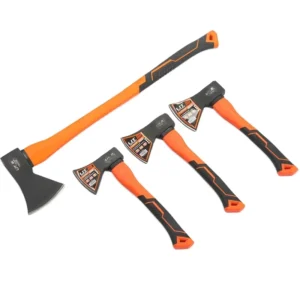 High Carbon Steel Camping Hatchet Axe Durable Wood Cutting Axe With Fiberglass Handle Hand